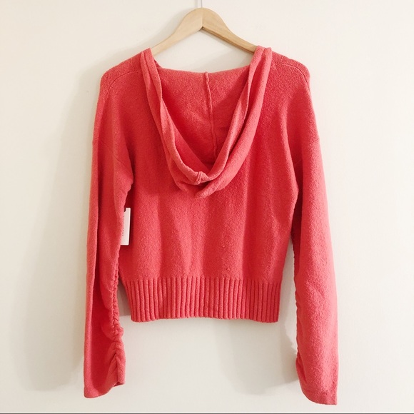 NWT Anthropologie Pink Zurich Hooded Sweater - Picture 6 of 8